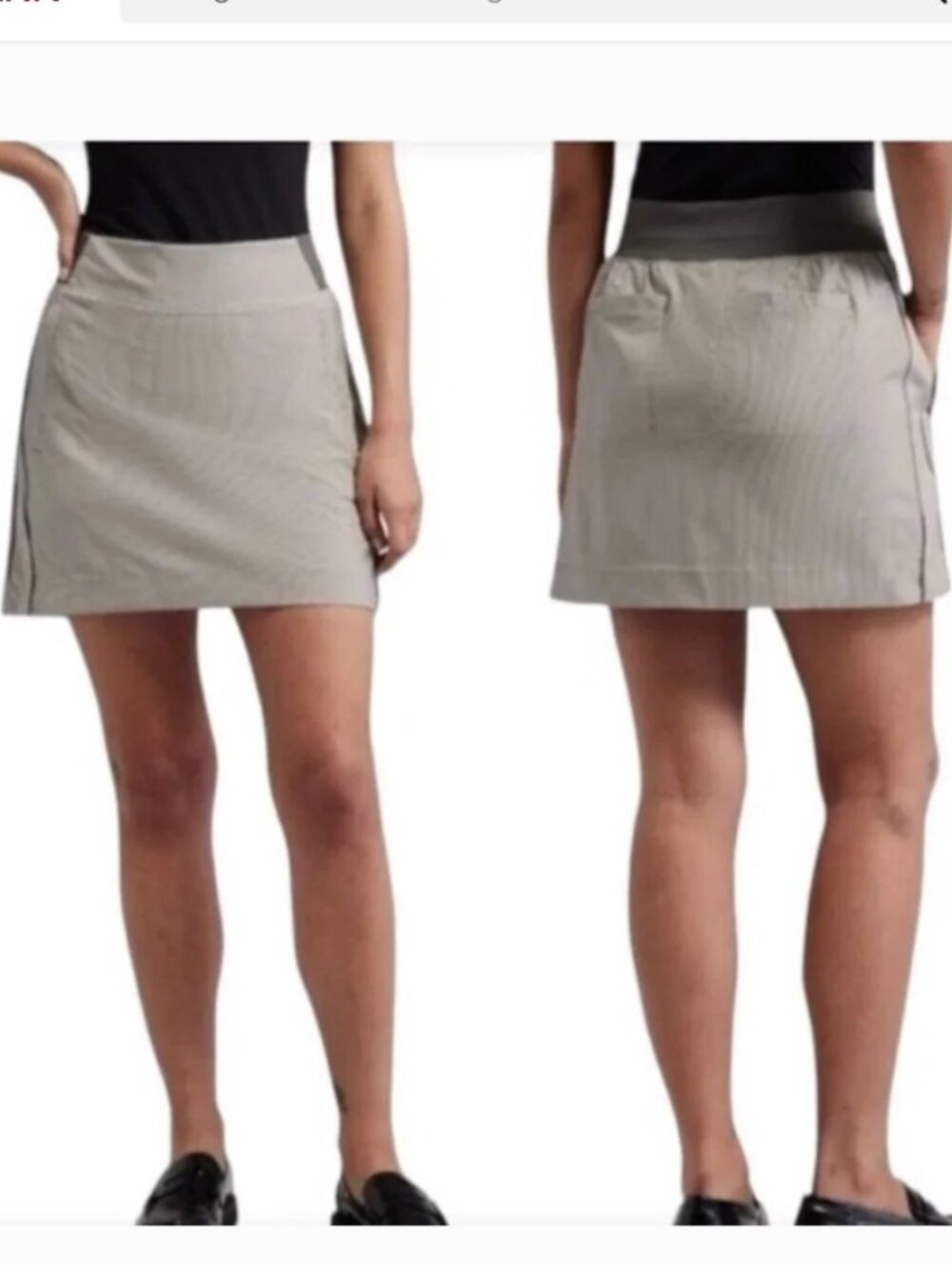 Athleta Skort Size 0 Brooklyn Gray Stripes - Picture 2 of 9